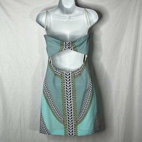 Mara Hoffman Mola Aqua Strapless Cut Out Open Back Mini Dress Size 4 - Picture 6 of 10